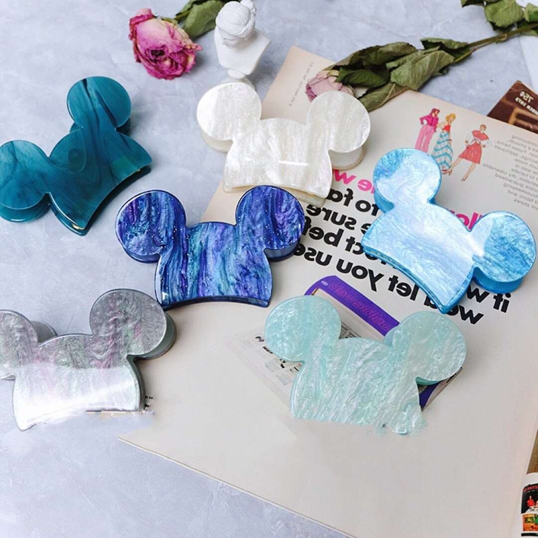 Mickey Claw Clip, Starry Sky Shell Mouse Claw Clip, Mouse Hair Accessory, Claw Clip, Park Hair Ac... | Etsy (US)