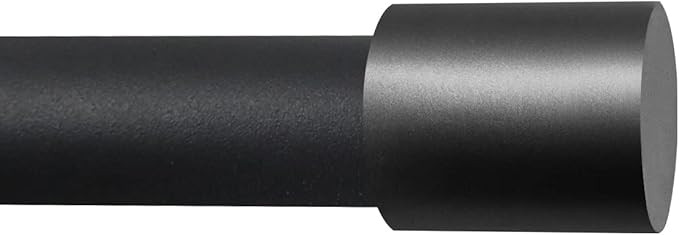 Black Curtain Rods for Window 72 to 144 inch,Drapery Window Curtain Rod With End Cap Design Finia... | Amazon (US)
