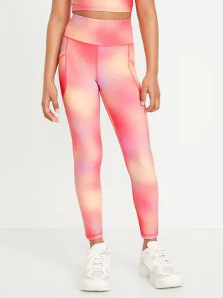 High-Waisted PowerSoft Side-Pocket Leggings for Girls | Old Navy (US)