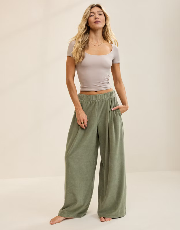 Aerie Velour Trouser | Aerie