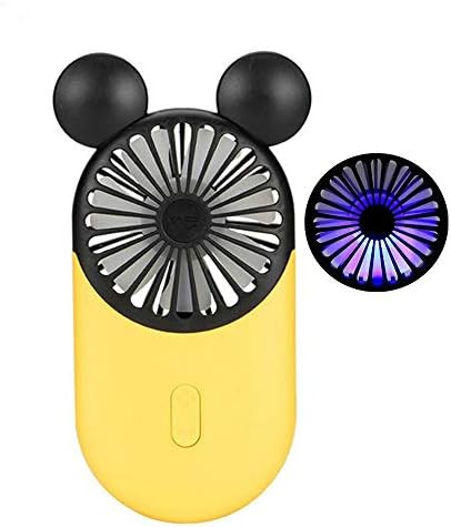 Kbinter Cute Personal Mini Fan, Handheld & Portable USB Rechargeable Fan with Beautiful LED Light... | Amazon (US)