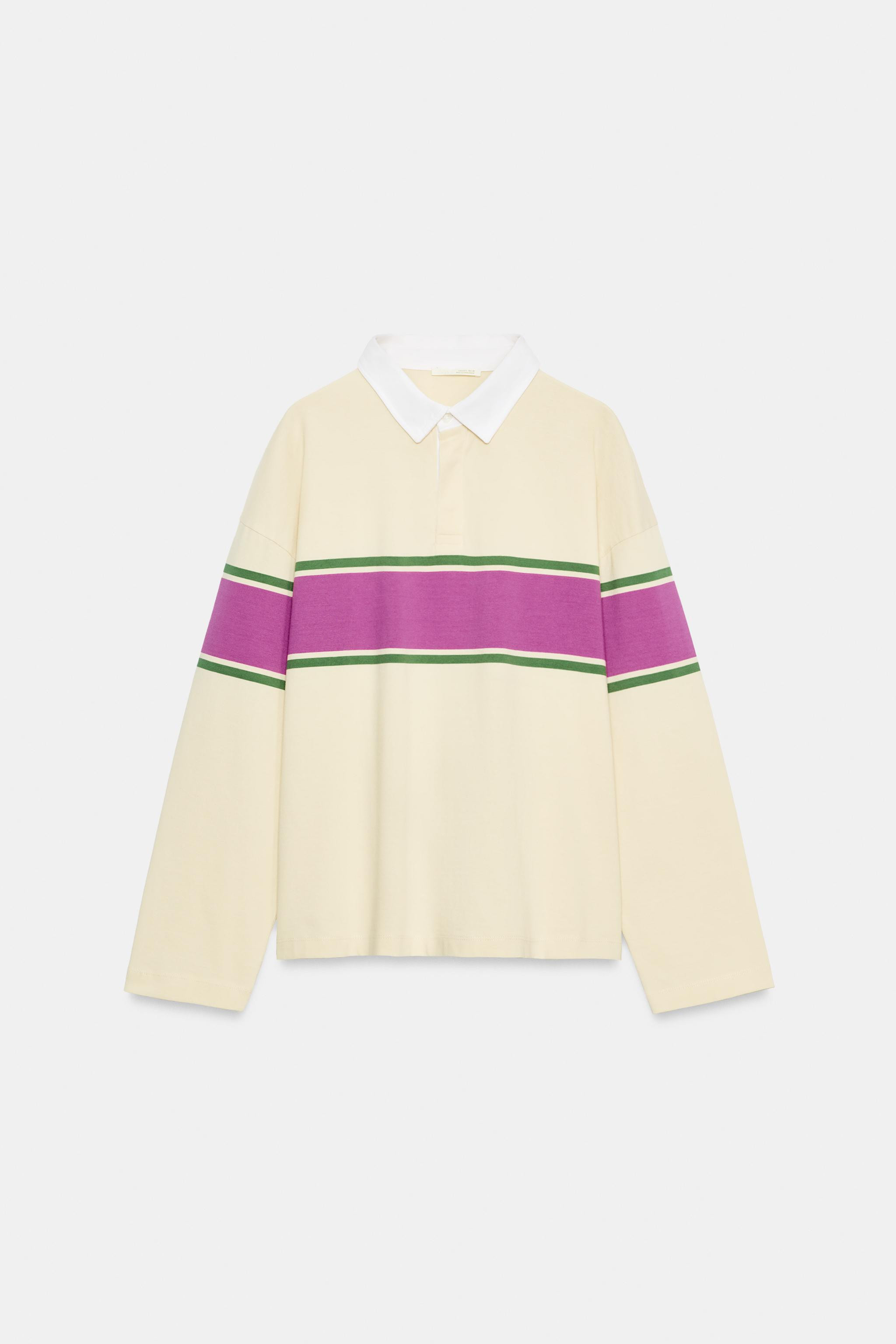 CONTRAST STRIPED POLO SHIRT | Zara US