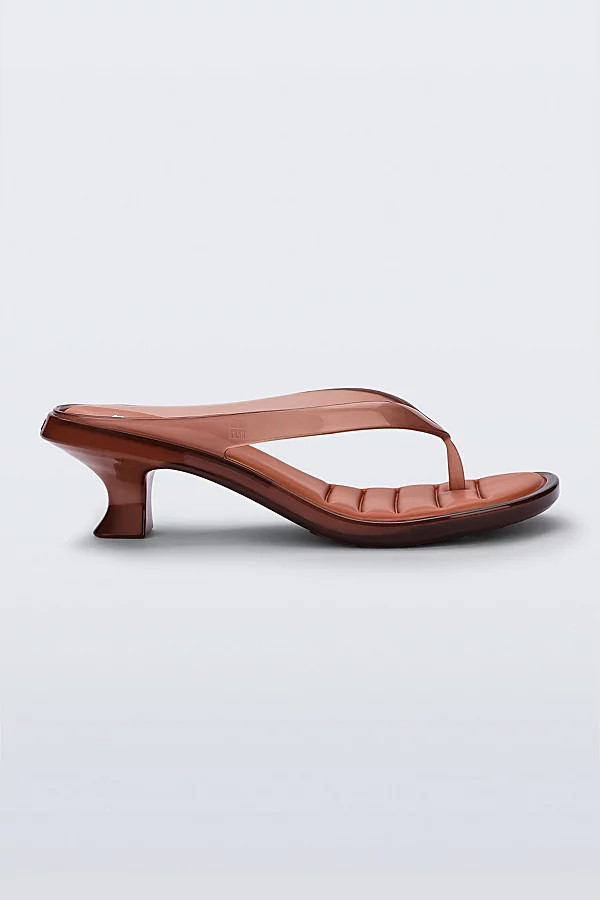 Melissa Jelly Flip Flop Kitten Heel in Brown/Orange, Women's at Urban Outfitters | Urban Outfitters (US and RoW)