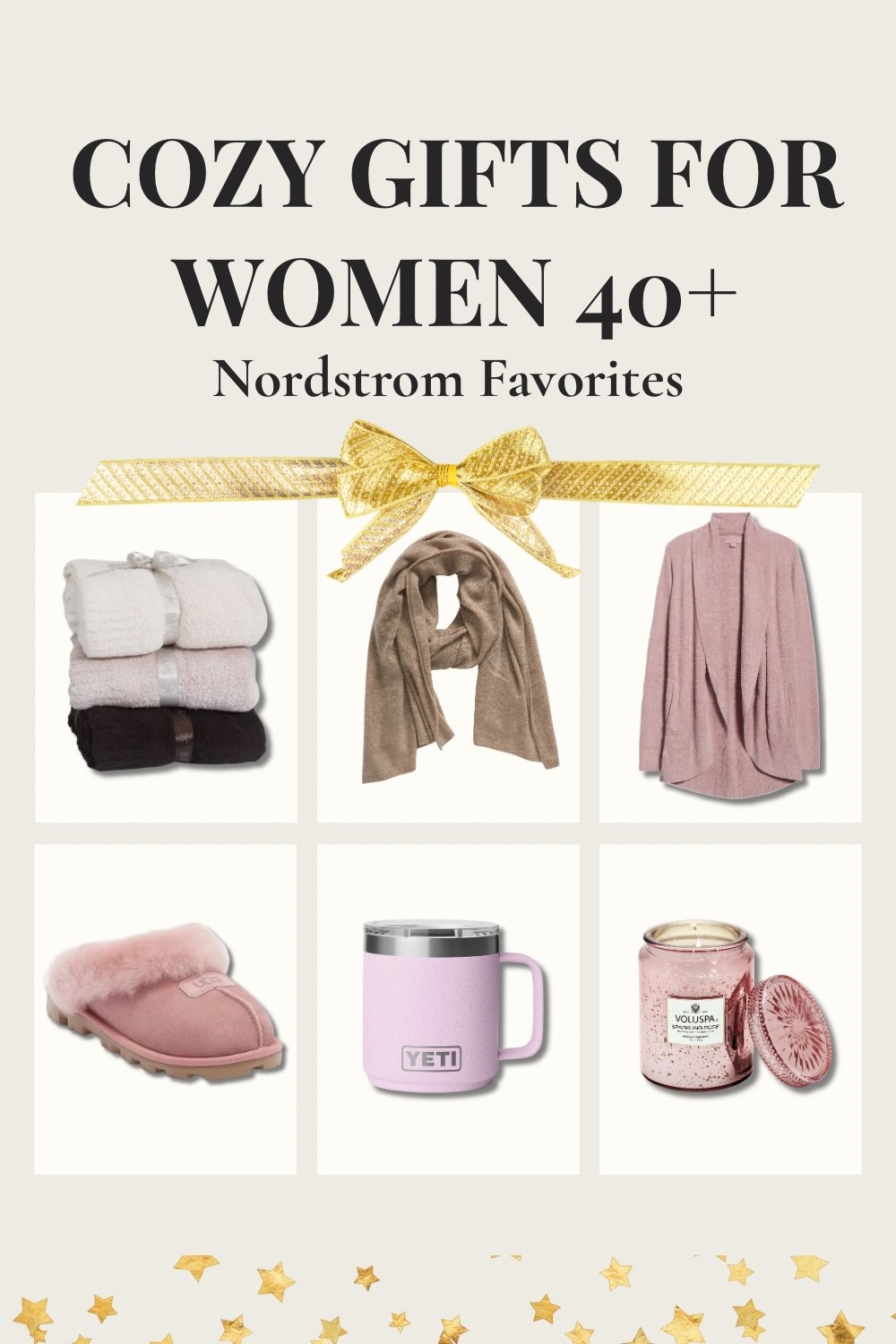 🎁 Nordstrom Cozy Gifts 

Coziest holiday finds from Nordstrom ✨

Perfect gifts for women 30s–50s who love classic, comfy, elevated style.

Sharing my favorite soft + neutral winter staples: 
the viral Barefoot Dreams blanket, UGG slippers, cashmere scarf, cozy cardigan, and the prettiest candle + mug combo for those slow mornings.

These are the “you can’t go wrong” gifts — useful, timeless, luxe-feeling without the stress. Great for moms, sisters, friends, teachers, or yourself ❤️

Shop cozy gifts for her · Nordstrom favorites · holiday gift ideas 2025 · winter essentials · gifts under $100 · soft neutrals · gift ideas for midlife women · classic style picks · warm + cozy home #ltkmomlife #ltksalealert #ltkfindsunder100 #ltkfindsunder50 / Yeti /Barefoot Dreams / Voluspa / Nordstrom finds / Ugg Coquette slipper #ltkselfcare

#LTKGiftGuide #LTKHoliday #LTKCyberWeek