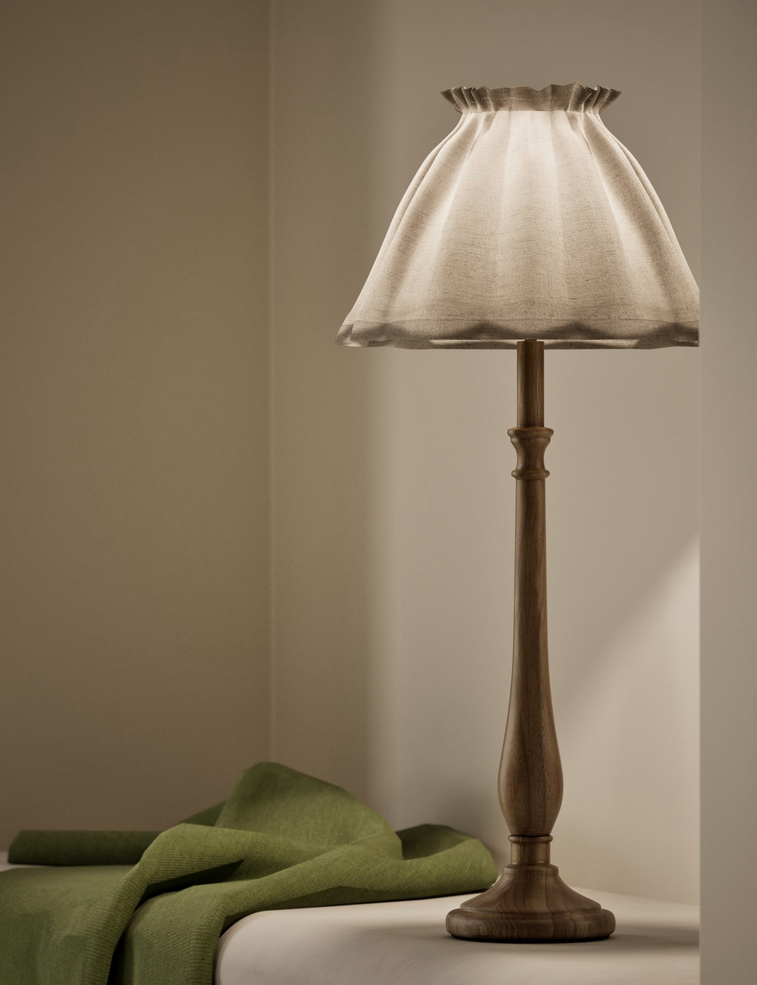 Flow Wooden Skirt Shade Table Lamp | Marks & Spencer (UK)