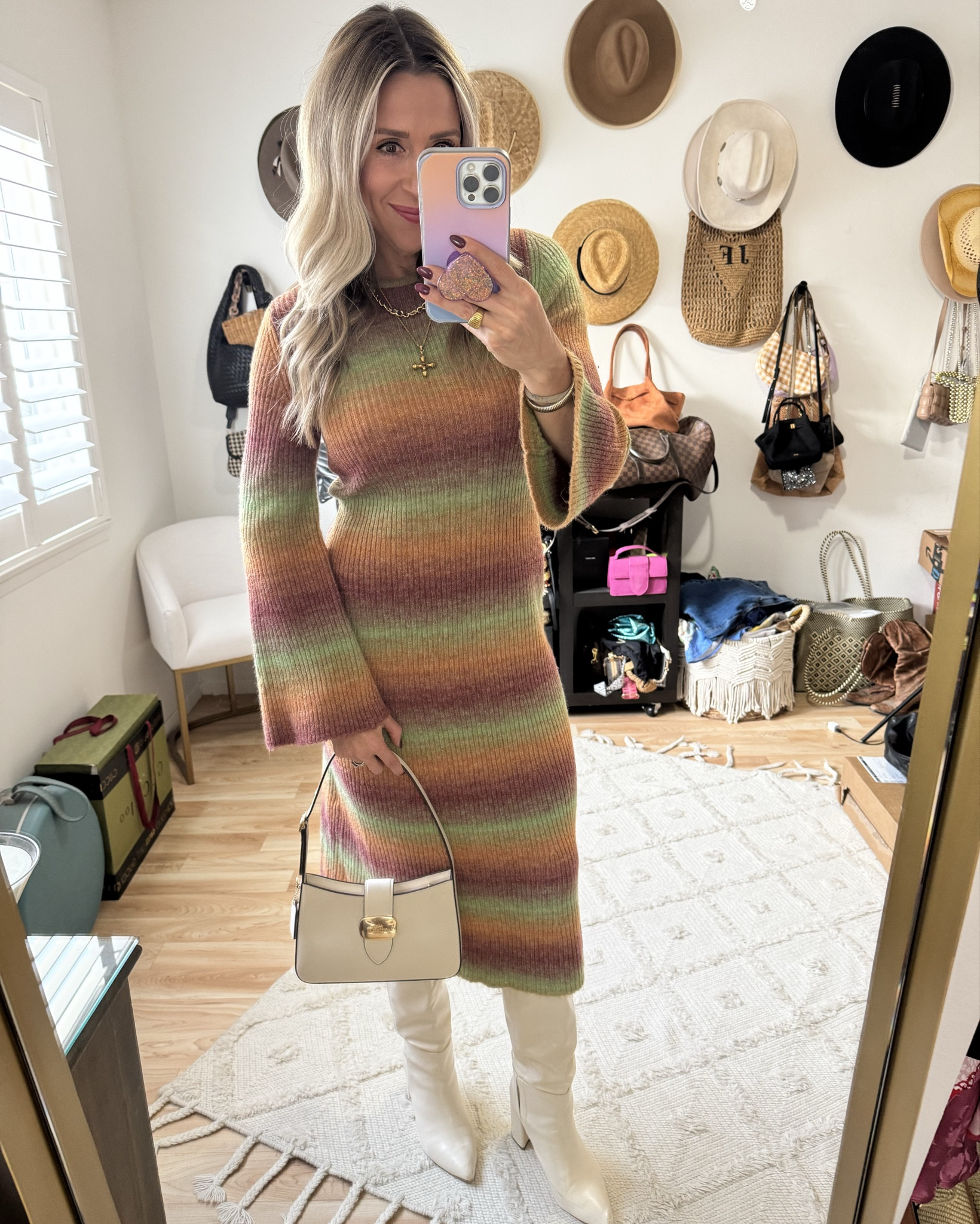 The cutest sweater dress for a fun date night! Paired with some boots and a classic trench 🌈

#LTKootd #LTKOver40 #LTKSeasonal