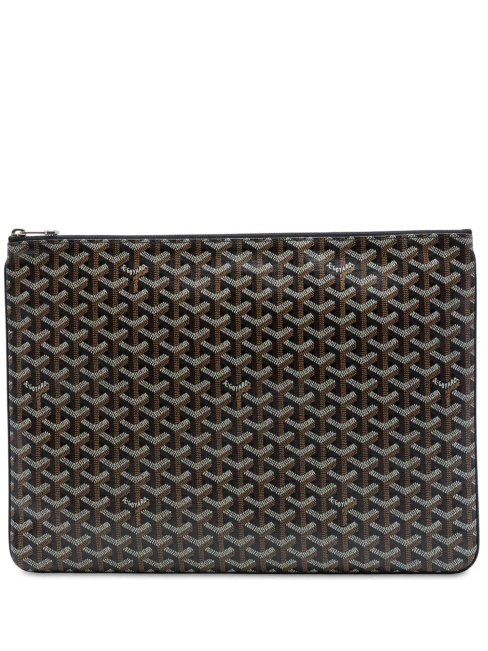 Goyard Pre-Owned 2015 Goyardine Senat GM clutch bag - Black | Farfetch Global