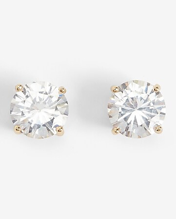 Round Rhinestone Post Earrings | Express