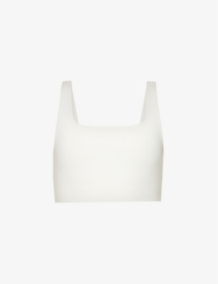Tommy square-neck recycled polyester-blend sports bra | Selfridges