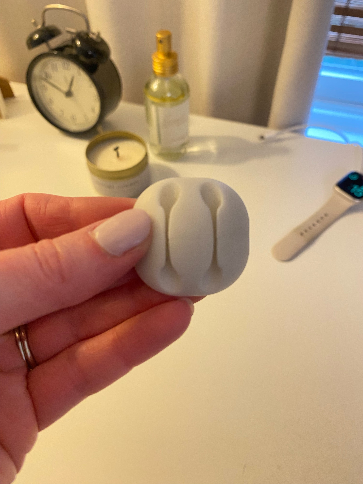 Cable clips for holding cords on nightstand or desk. Just stick them on the back 

#LTKfindsunder50 #LTKhome #LTKfamily