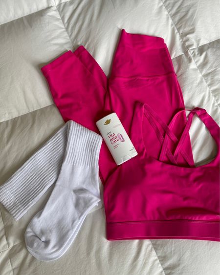 Scrunch socks are my new favorite thing! Also sharing the deodorant I’m using these days and a pink workout set (similar)

#LTKfindsunder100 #LTKfitness