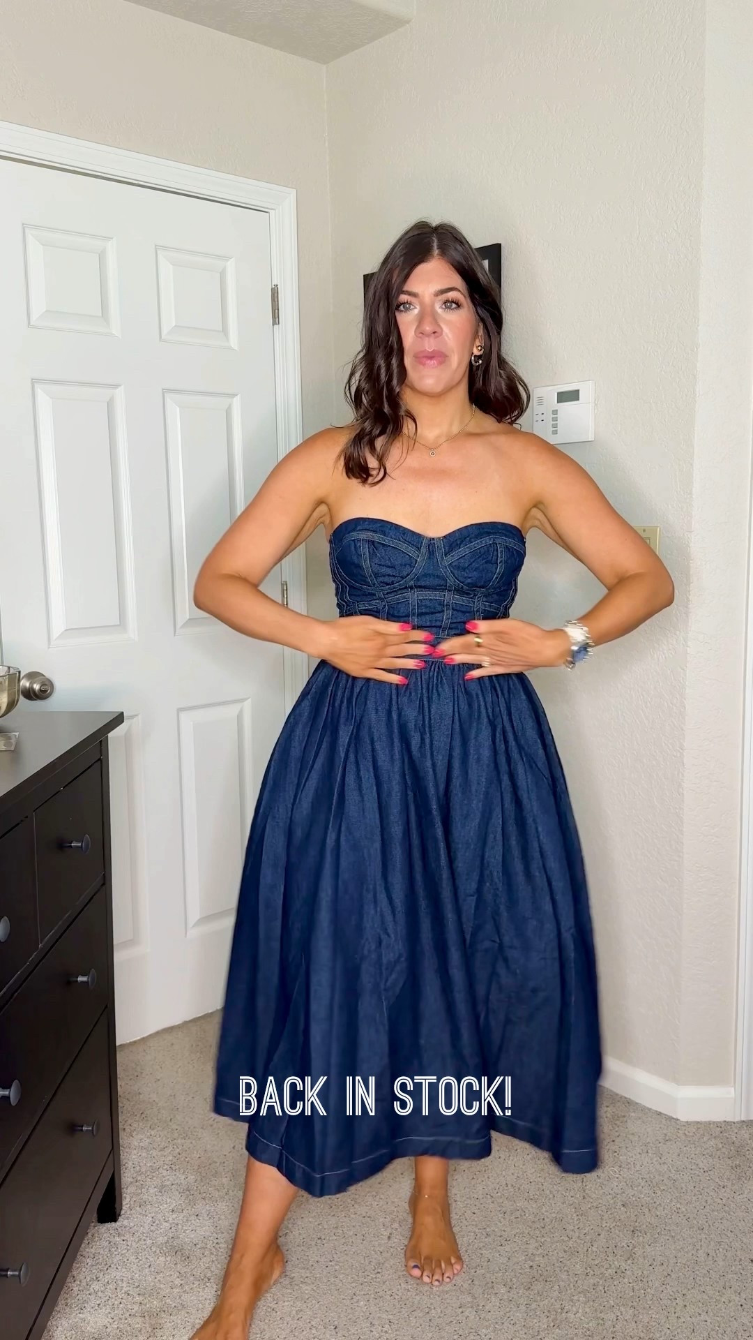 I wear a medium in the corset denim dress

#LTKOver40 #LTKTall #LTKMidsize