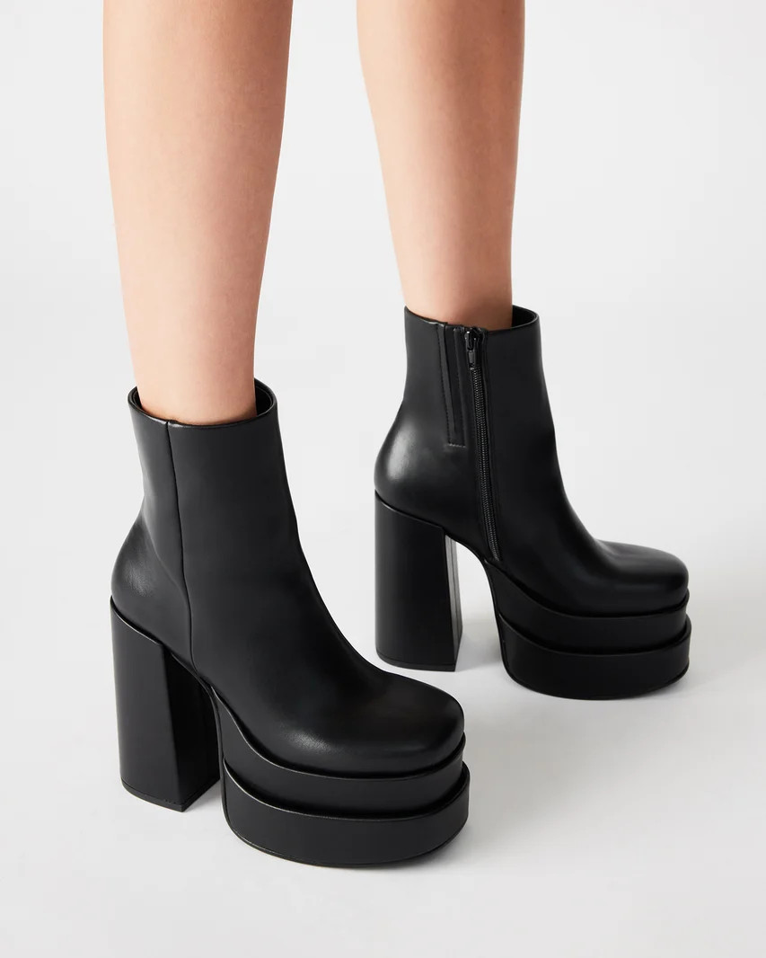 COBRA Black Platform Bootie | Women's Platform Bootie | Steve Madden (US)