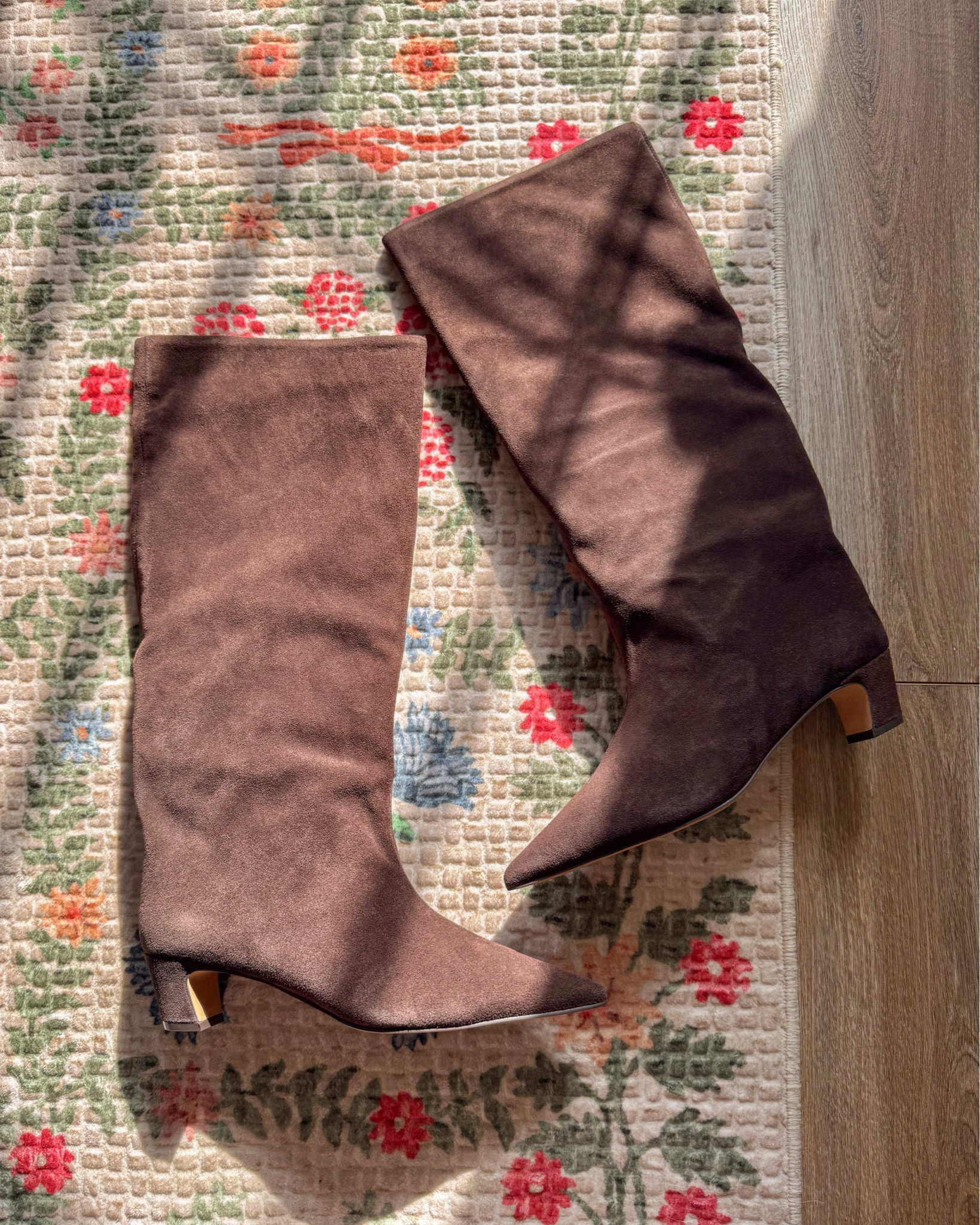 nordstrom anniversary sale boots 🤎 both brown suede boots are tts and have a relaxed fit in the calf. the brown leather boots run snug, i needed 1/2 size up.

#LTKSeasonal #LTKSaleAlert #LTKootd
