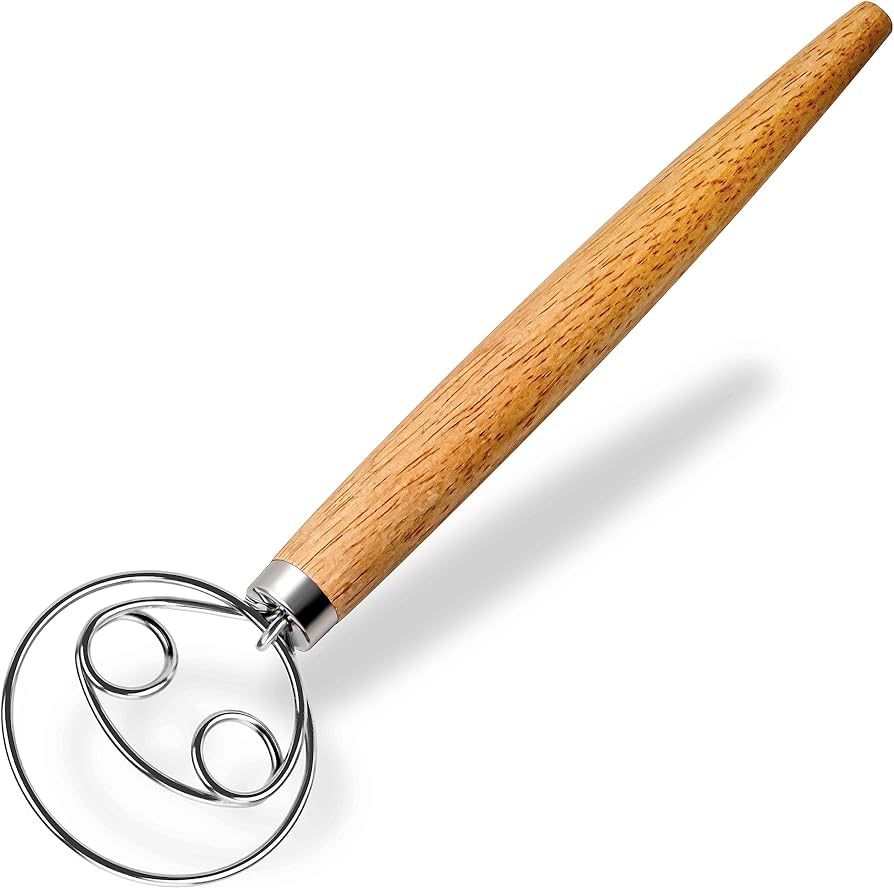 Maxjoy Danish Dough Whisk,Large Wooden Danish Whisk for Dough With Stainless Steel Ring,Original ... | Amazon (US)