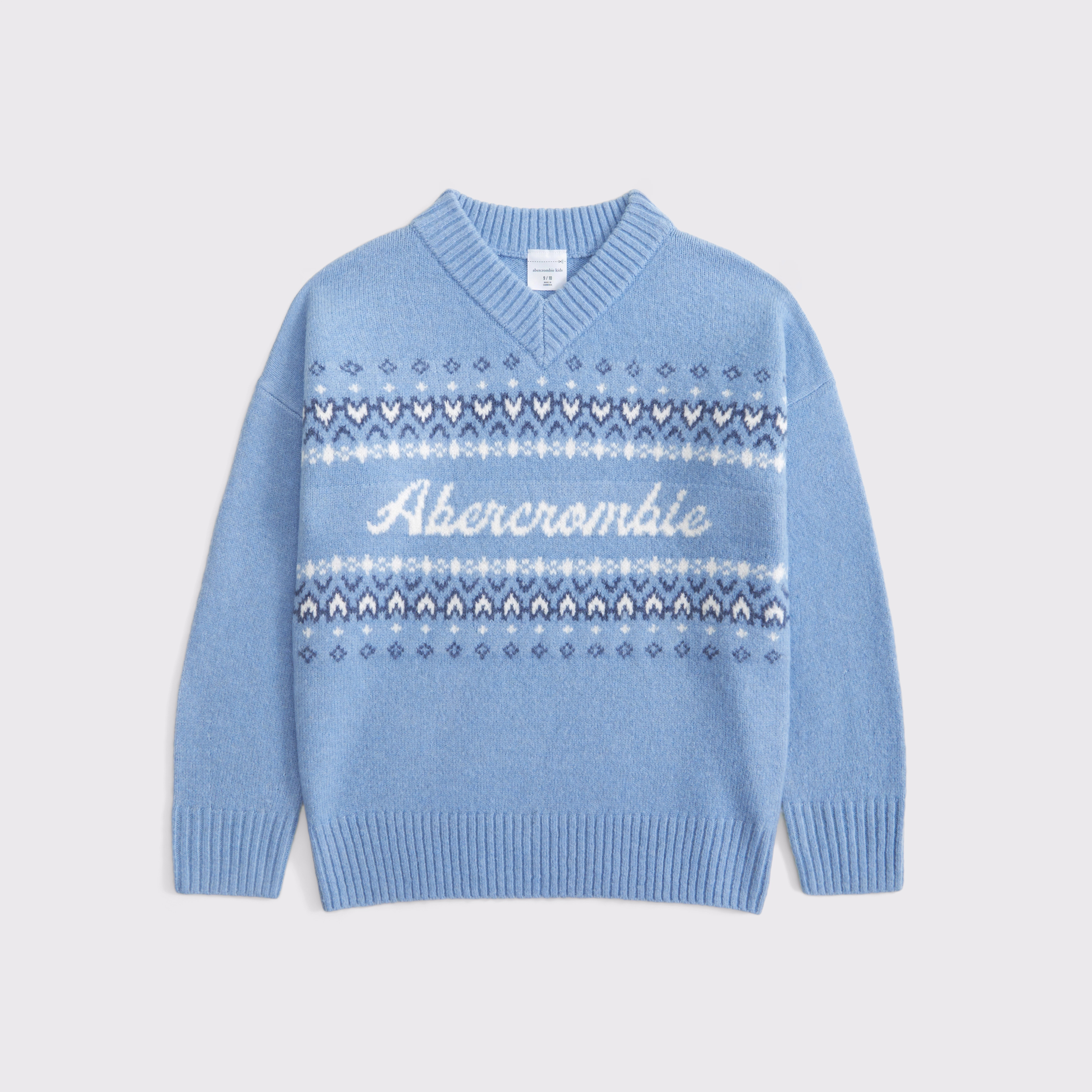 oversized logo v-neck sweater | Abercrombie & Fitch (US)