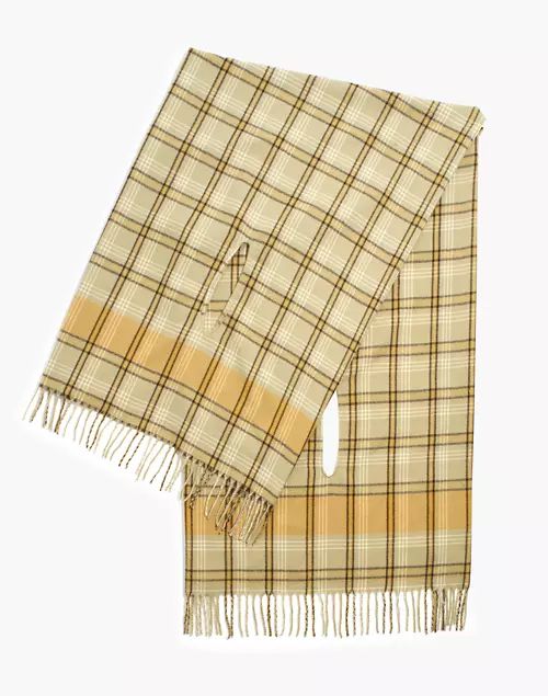 (Re)sourced Cape Scarf in Broadgate Plaid | Madewell