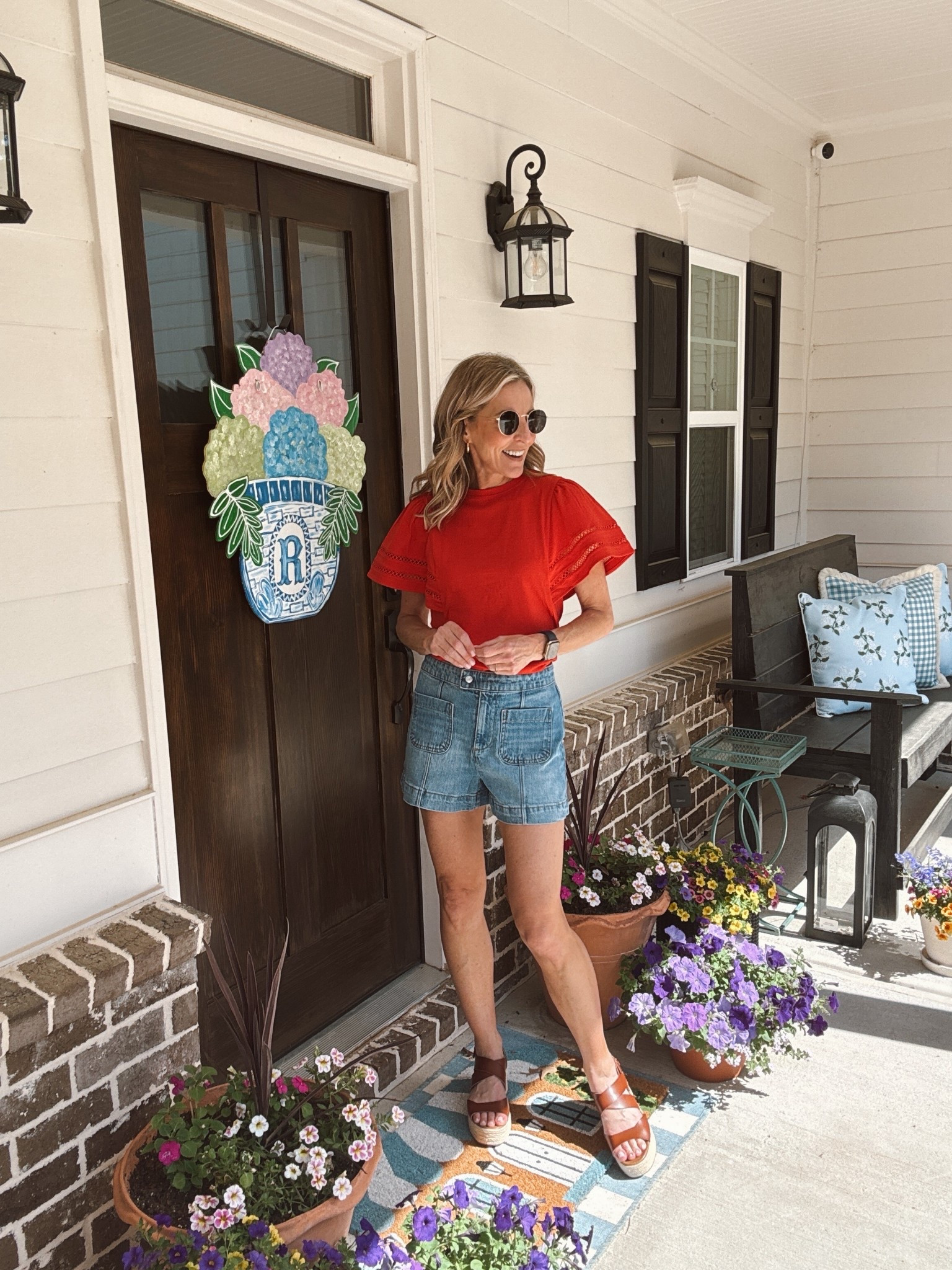 These new arrivals are selling fast. The top is under $15 and the shorts are under 30 wearing a size extra small in both.  