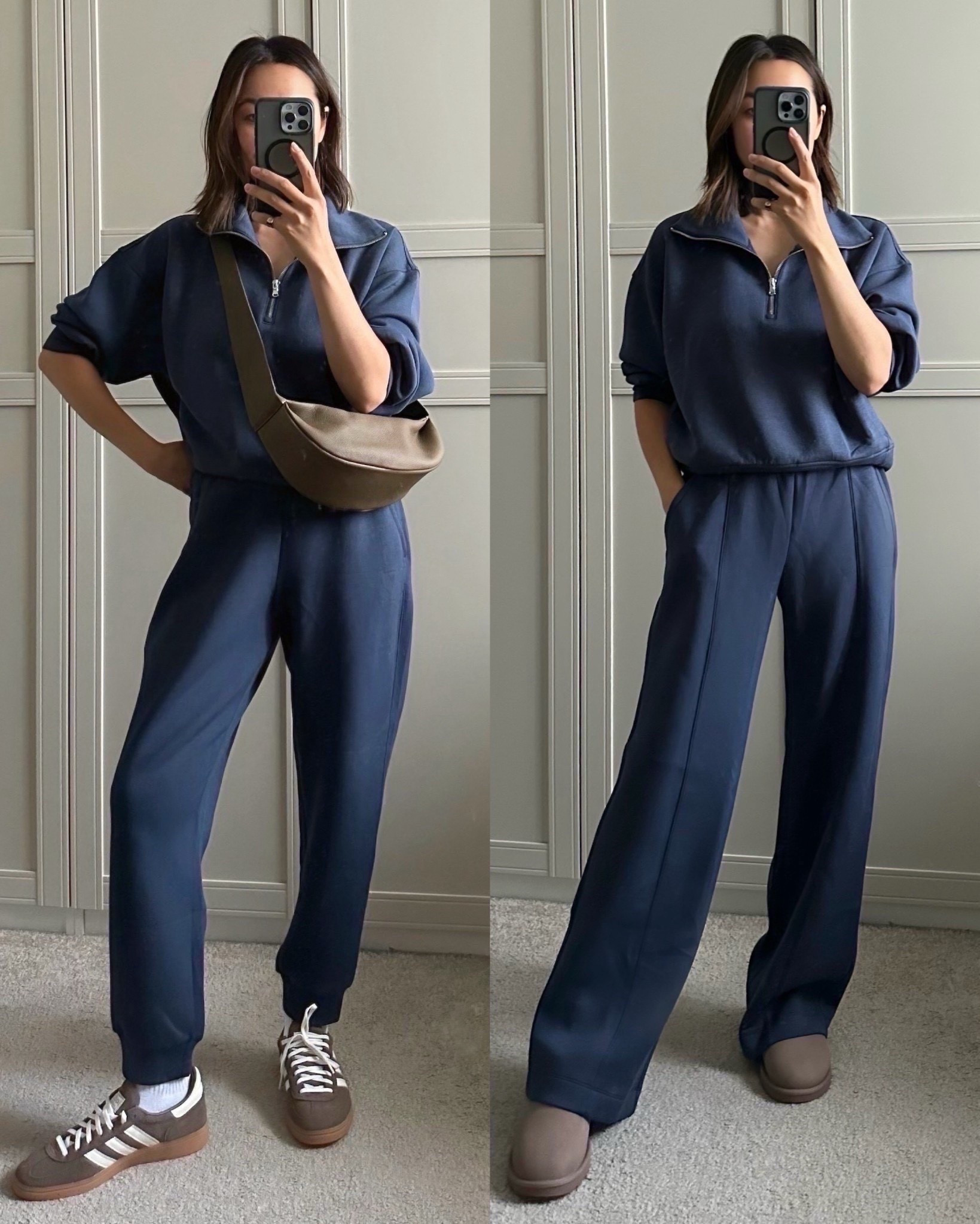 Affordable matching set on sale for under $65 

Comes in a variety of colors & very similar to my Varley sets

Sweater small
Joggers small
Wide leg pants xs (runs bigger)

Linked to a similar set from Varley 

#LTKootd