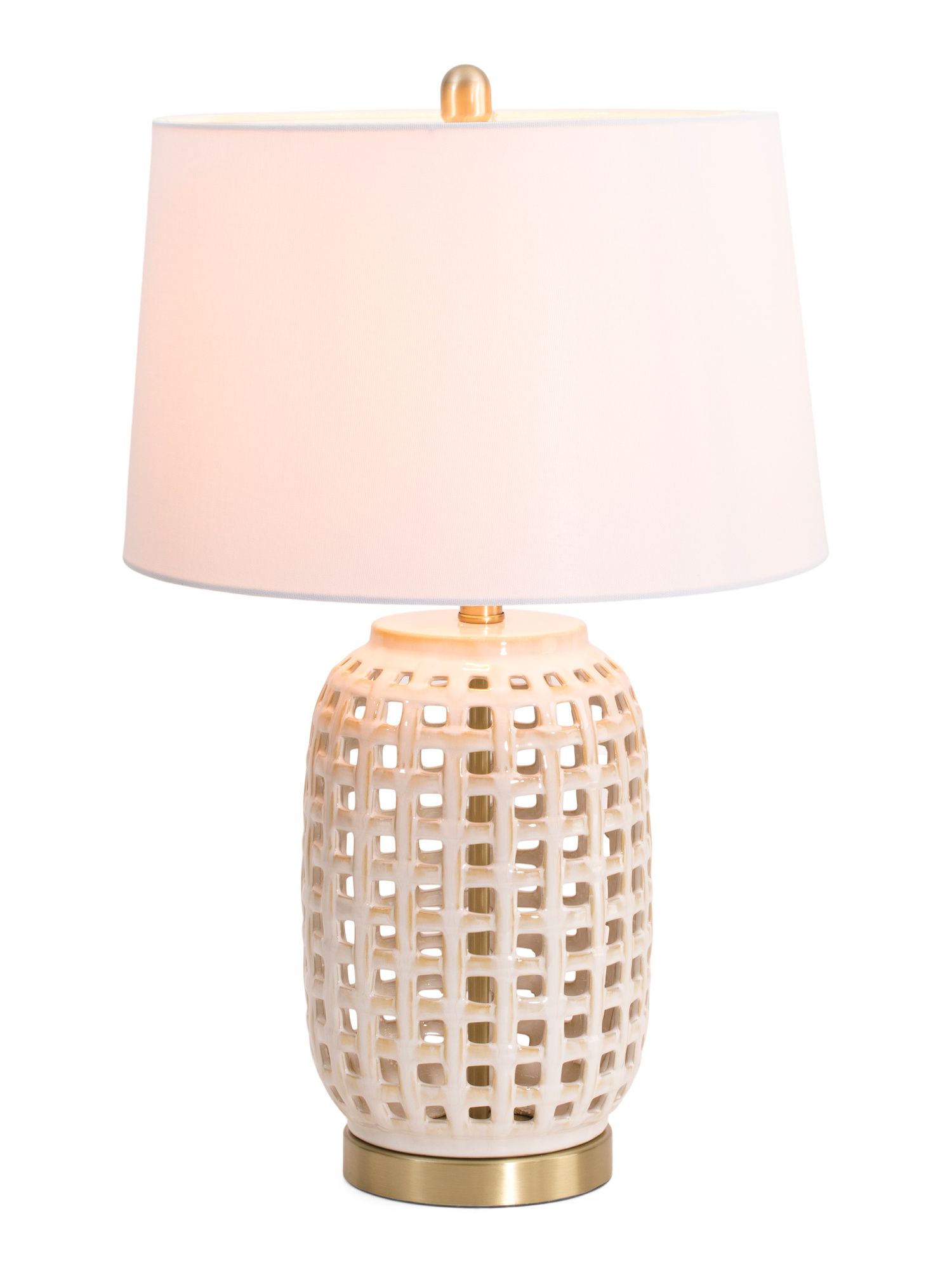 25in Open Weave Ceramic Table Lamp | Furniture & Lighting | Marshalls | Marshalls