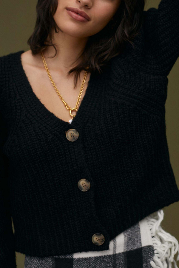 Puff-Sleeved Cardigan | Nuuly