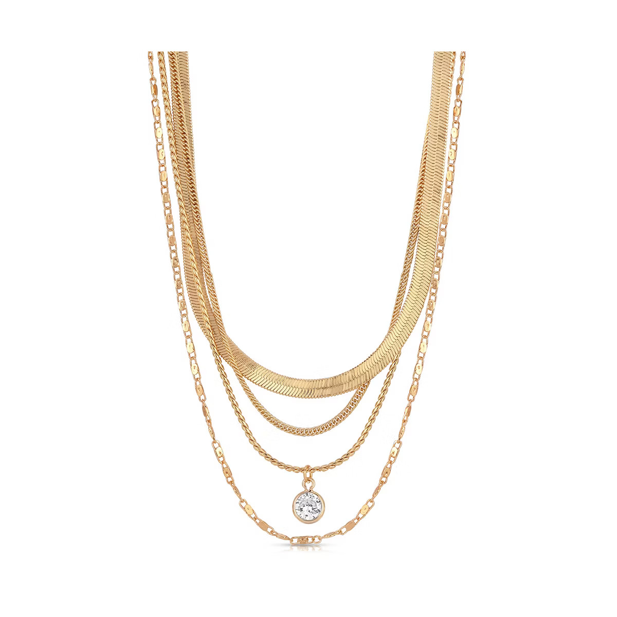 All the Chains Layered Necklace - Ettika Gold | Target