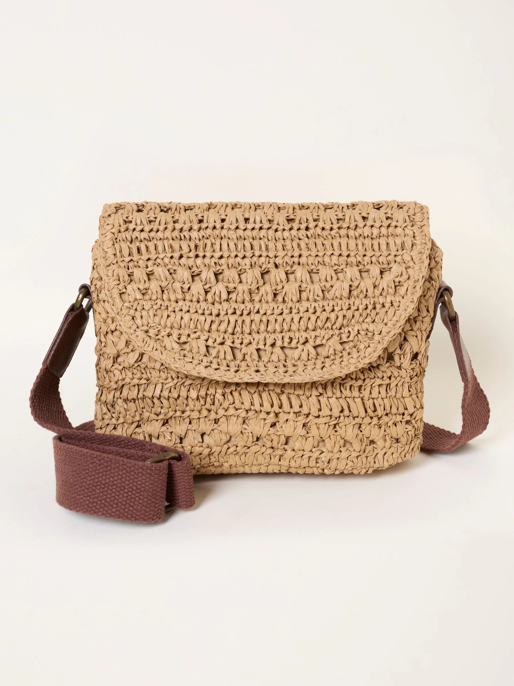 Fat Face FatFace Natural Raffia Crossbody Bag | Next EU