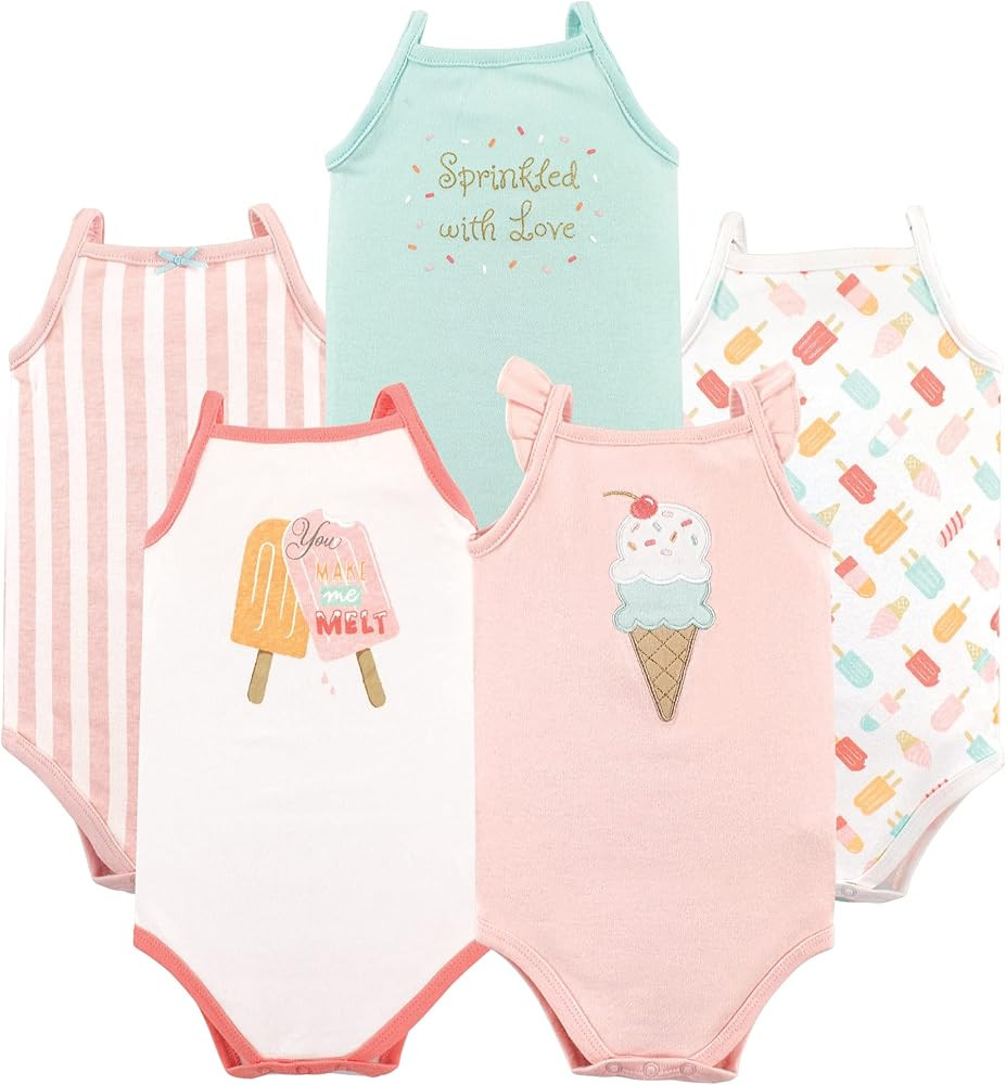 Hudson Baby Unisex Baby Cotton Sleeveless Bodysuits | Amazon (US)