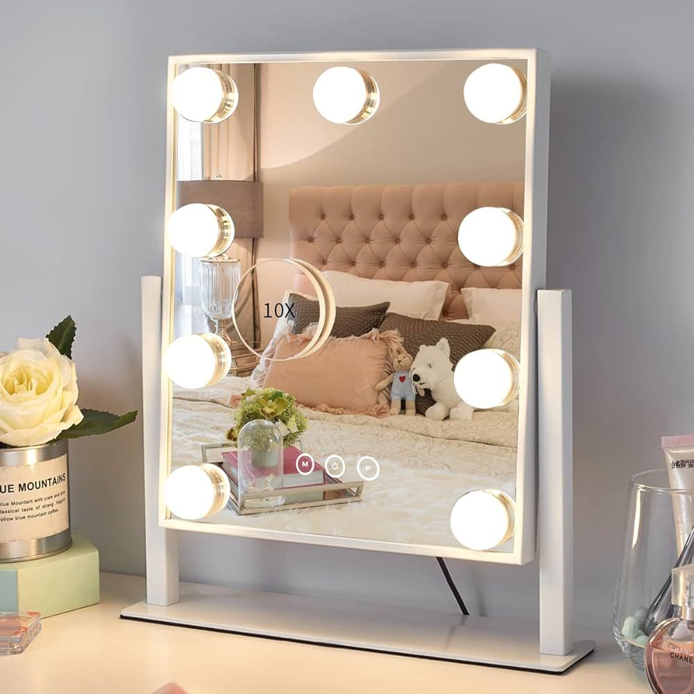 Kotdning Vanity Mirror with Lights,Lighted Vanity Mirror with 9 Dimmable Bulbs for Dressing Room ... | Amazon (US)