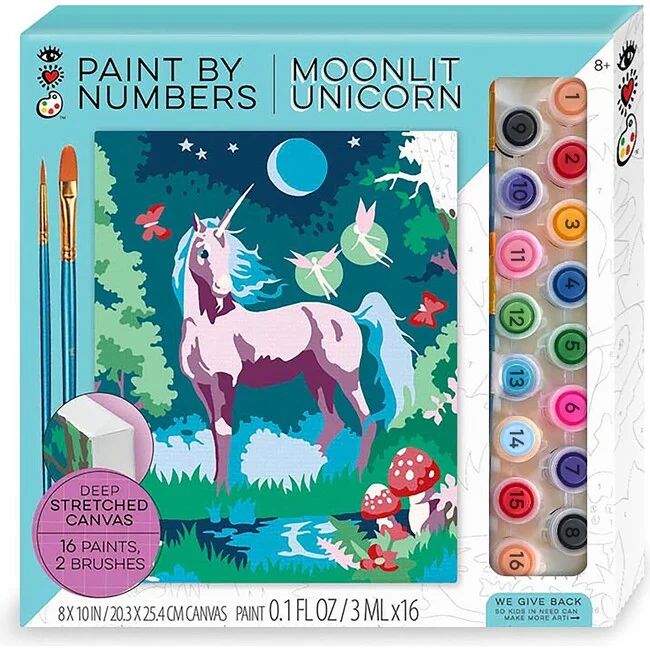 Paint By Numbers, Moonlit Unicorn | Maisonette