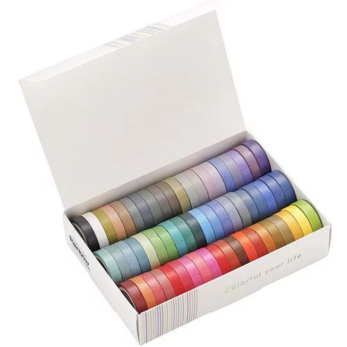 SHIYAO 60Pcs 8MM Rainbow Solid Color Decorative Adhesive Tape Washi Tape Set DIY Scrapbooking Sti... | Walmart (US)