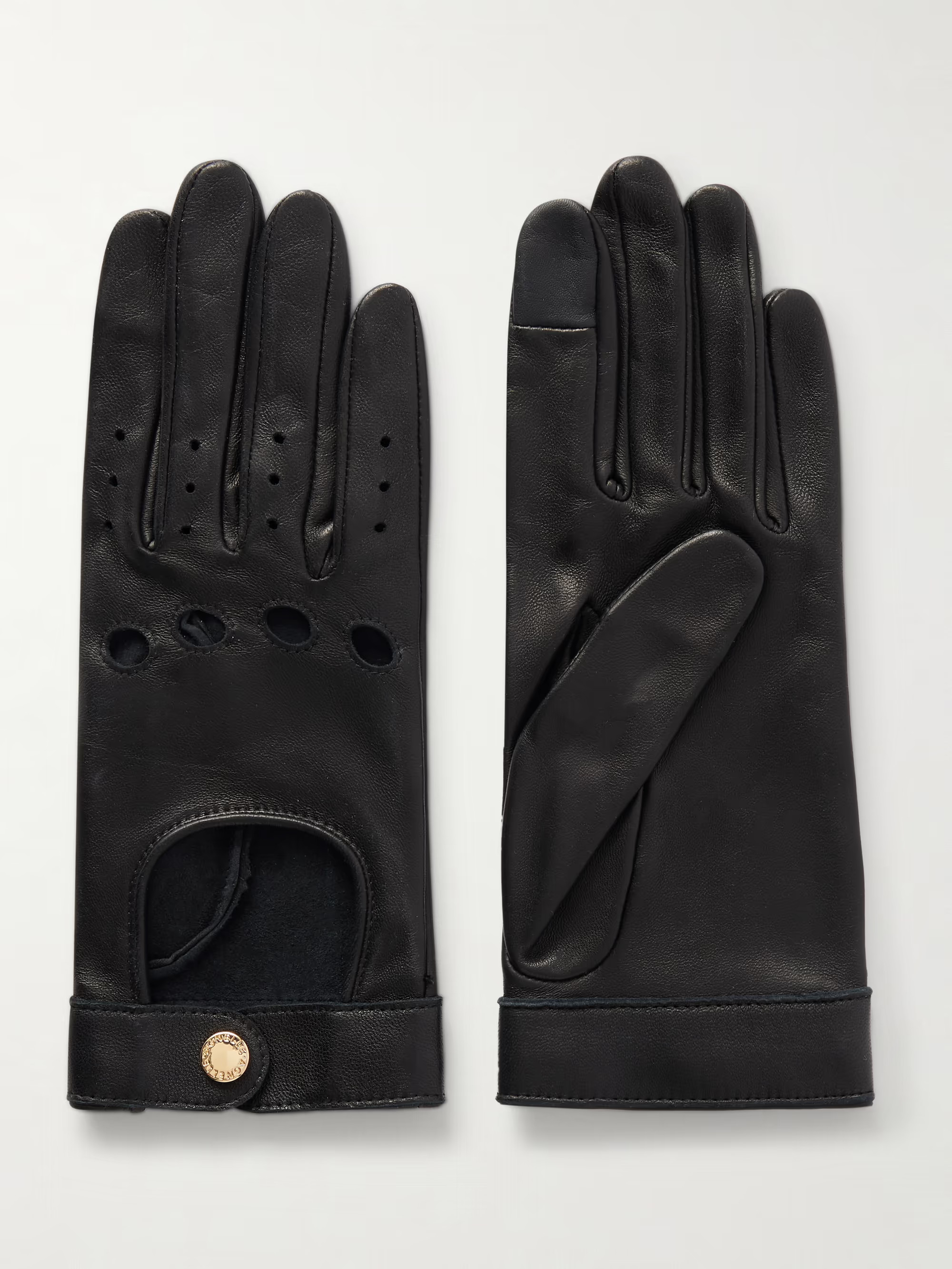 Rose leather gloves | NET-A-PORTER (US)