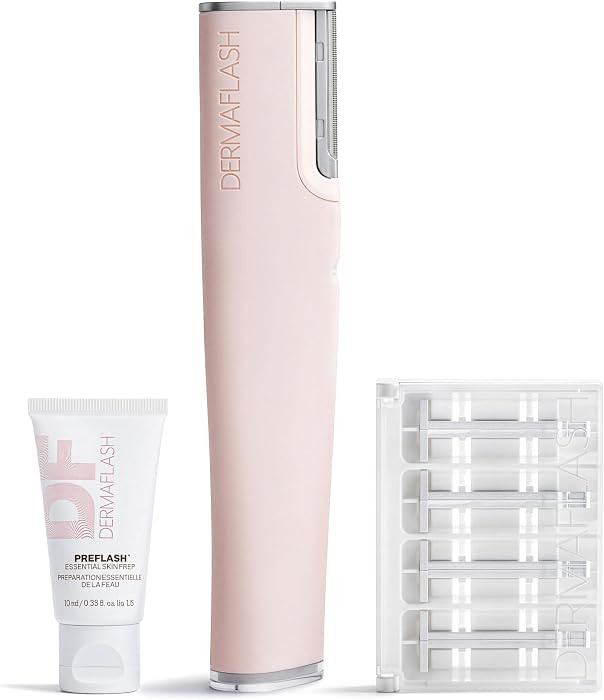 DERMAFLASH LUXE+ Sonic Dermaplaning Tool for Face Peach Fuzz Removal, Anti-Aging and Exfoliation | Amazon (US)