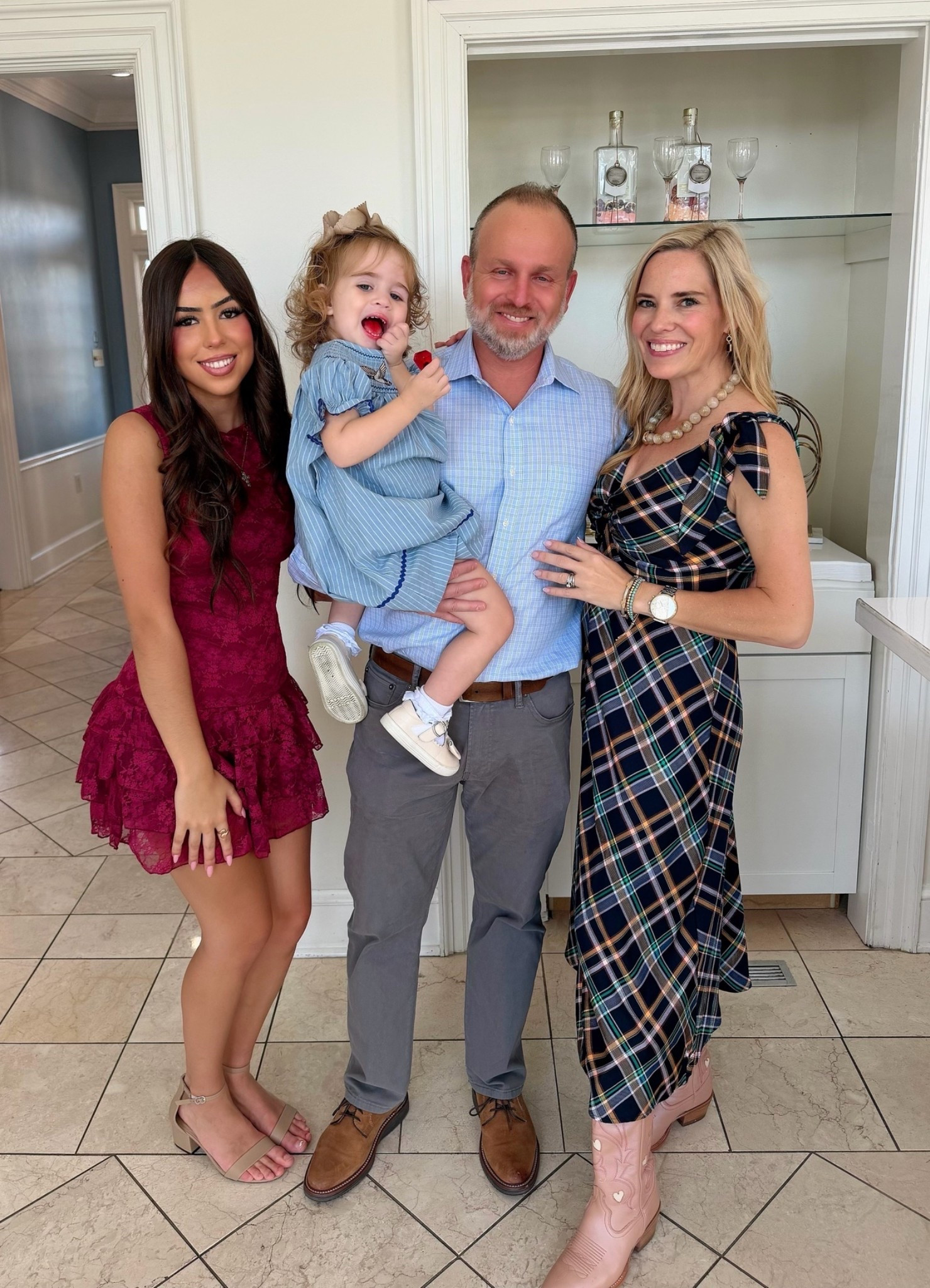 Title: Family Wedding Weekend 🤍 Western Boots & Pretty Plaid
A little family wedding weekend magic! 🥂🤍 Sharing our wedding day outfits, from my plaid Free Assembly dress and rose gold cowboy boots to the girls’ pretty dresses and sweet little details. My pink western boots were the perfect statement piece, and Caroline looked adorable in her blue smocked dress! 💗
Shop my plaid dress, rose gold western boots, pearl statement necklace, and all the outfit details here! ✨
Family wedding outfits, fall wedding guest dress, plaid midi dress, western pink cowboy boots, rose gold cowboy boots, petite friendly dresses, affordable wedding guest style, family celebration outfits, smocked toddler dress, little girl wedding outfit, preppy southern style, classic fall fashion, wedding weekend outfit inspiration. 🤍

#LTKBaby #LTKKids #LTKOver40