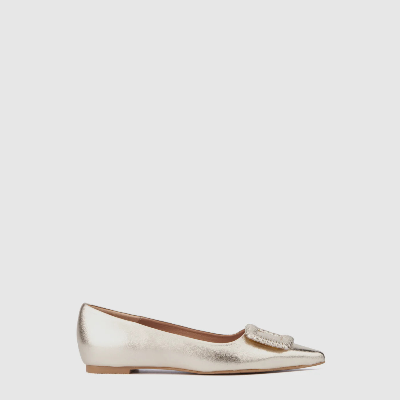 WOMEN'S JENA FLATS IN PLATINO | Aquatalia®