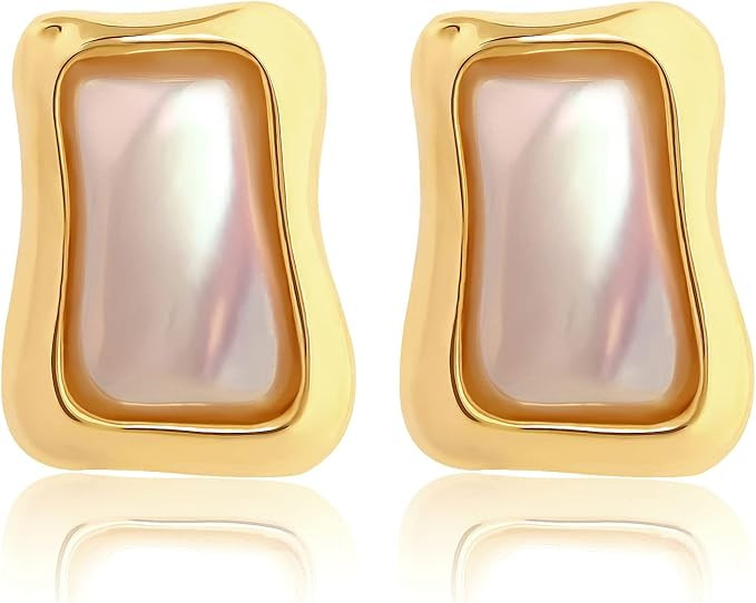 MORAOWA Gold & Silver Geometric Dangle Earrings for Women Drop Earrings Statement Hypoallergenic ... | Amazon (US)