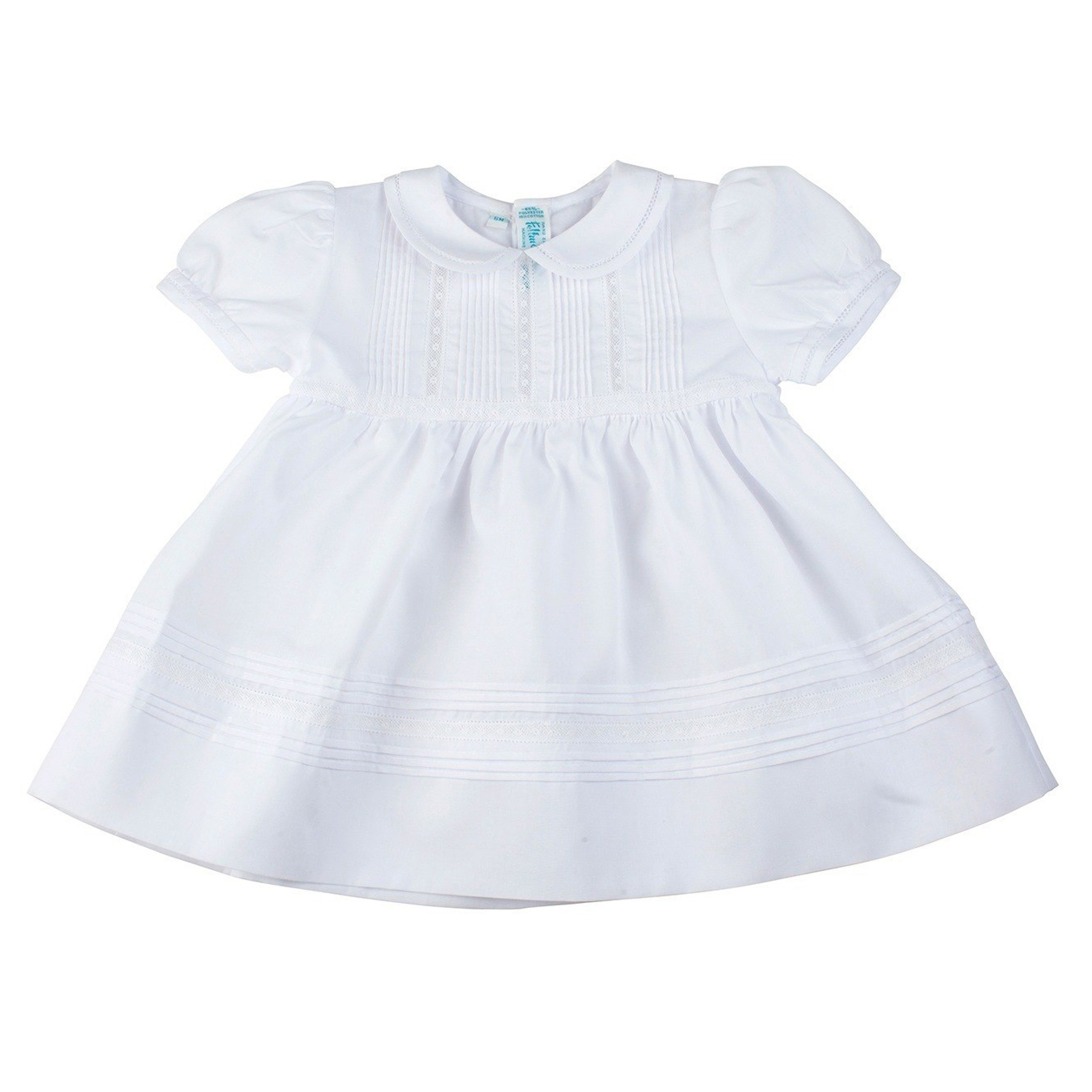 Pintucks & Lace Dress White | Feltman Brothers
