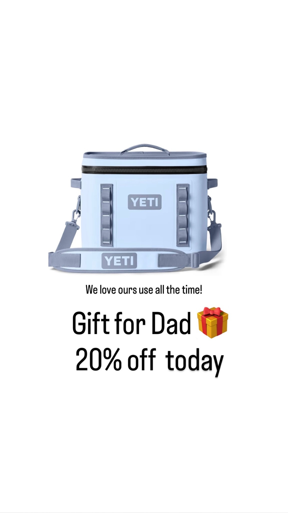 Gift Dad 20% off! We use our little portable yeti cooler all the time to go on the boat into the beach great size

#LTKFindsUnder100 #LTKGiftGuide #LTKSaleAlert