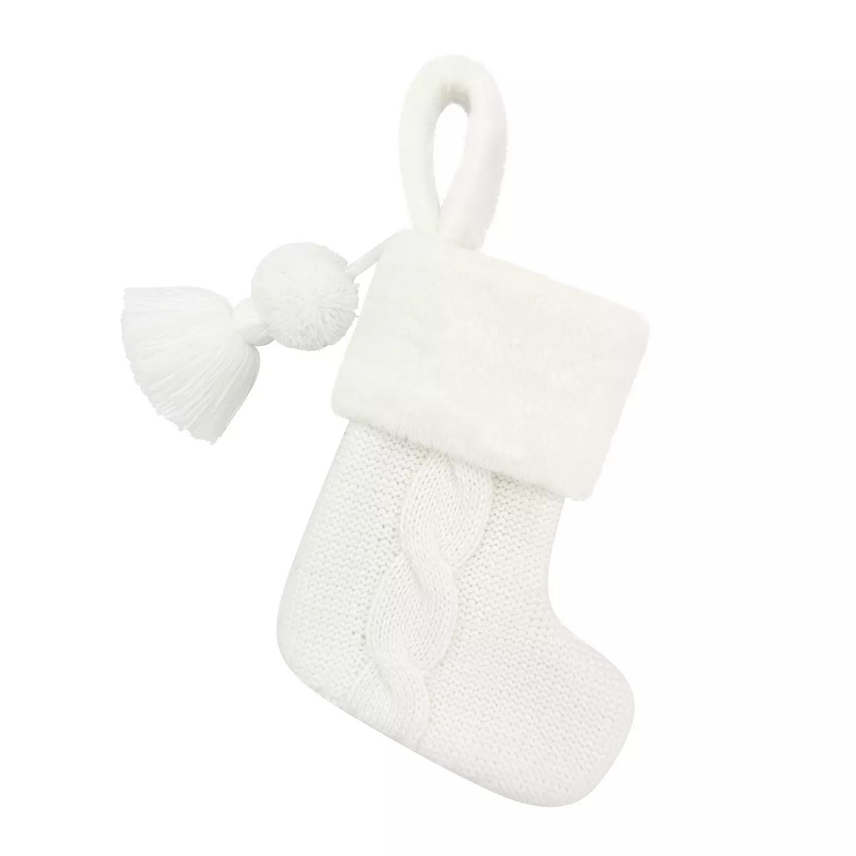 St. Nicholas Square® Faux-Fur Knit Mini Christmas Stocking | Kohl's