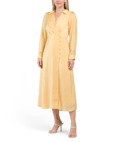 Cherie Satin Midi Dress | TJ Maxx