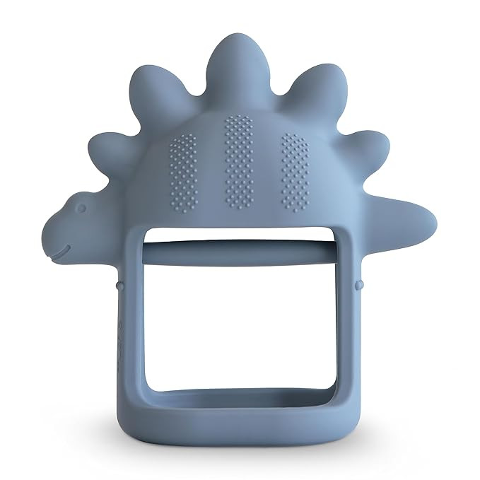 mushie Silicone Baby No-Drop Dino Teether Toy | Amazon (US)