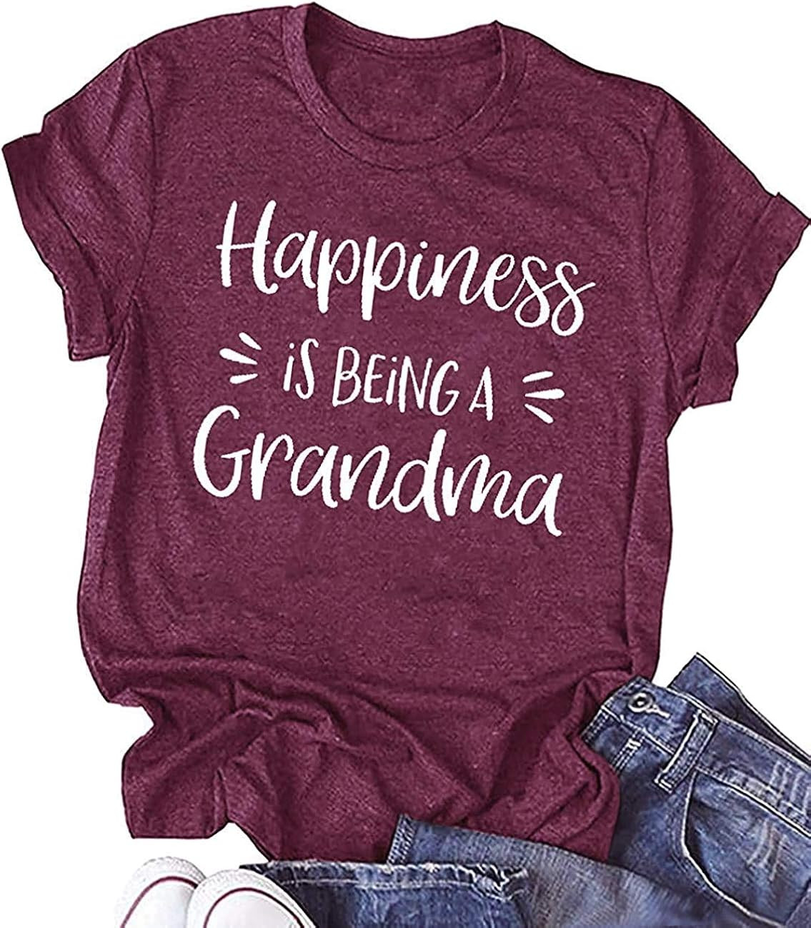 Grandma Birthday Gift Shirt for Women Funny Plus Size Shirt Grandmother Tee for Mothers Day | Amazon (US)