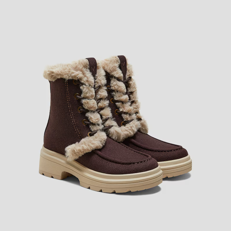 Faux Fur Water-Repellent Lightweight Warm Boots (Terry) | VIVAIA