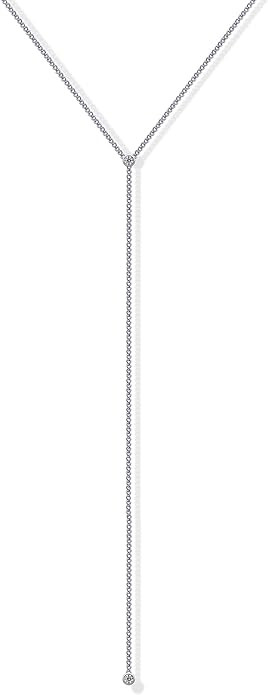 PAVOI Collar de cadena chapada en oro de 14 quilates para mujer | Collar largo de circonita cúbi... | Amazon (US)