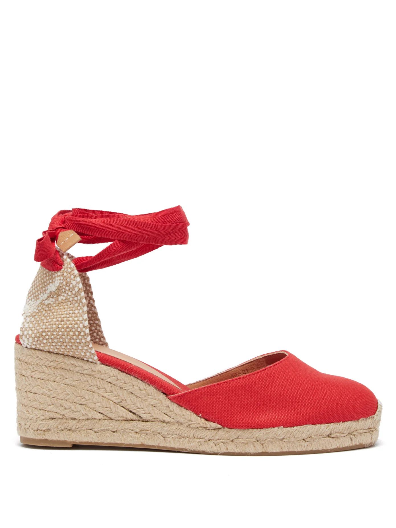 Carina 60 canvas and jute espadrille wedges | Matches (US)