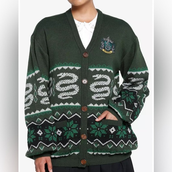 Harry‎ Potter Slytherin Fair Isle Girls Cardigan Hot Topic Cosplay Costume | Poshmark