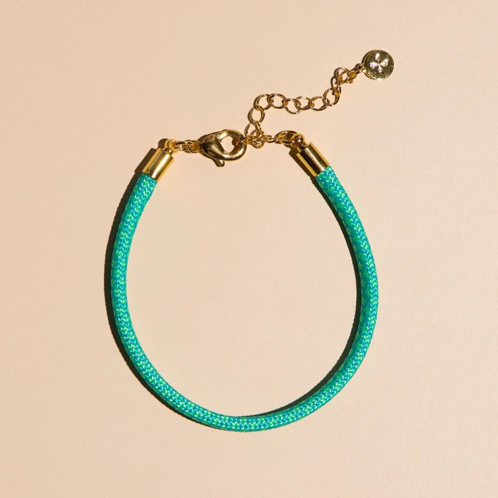 Seafoam Minimalist Cord Bracelet | Nickel and Suede