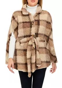 Wonderly Women's Plaid Sherpa Topper | Belk