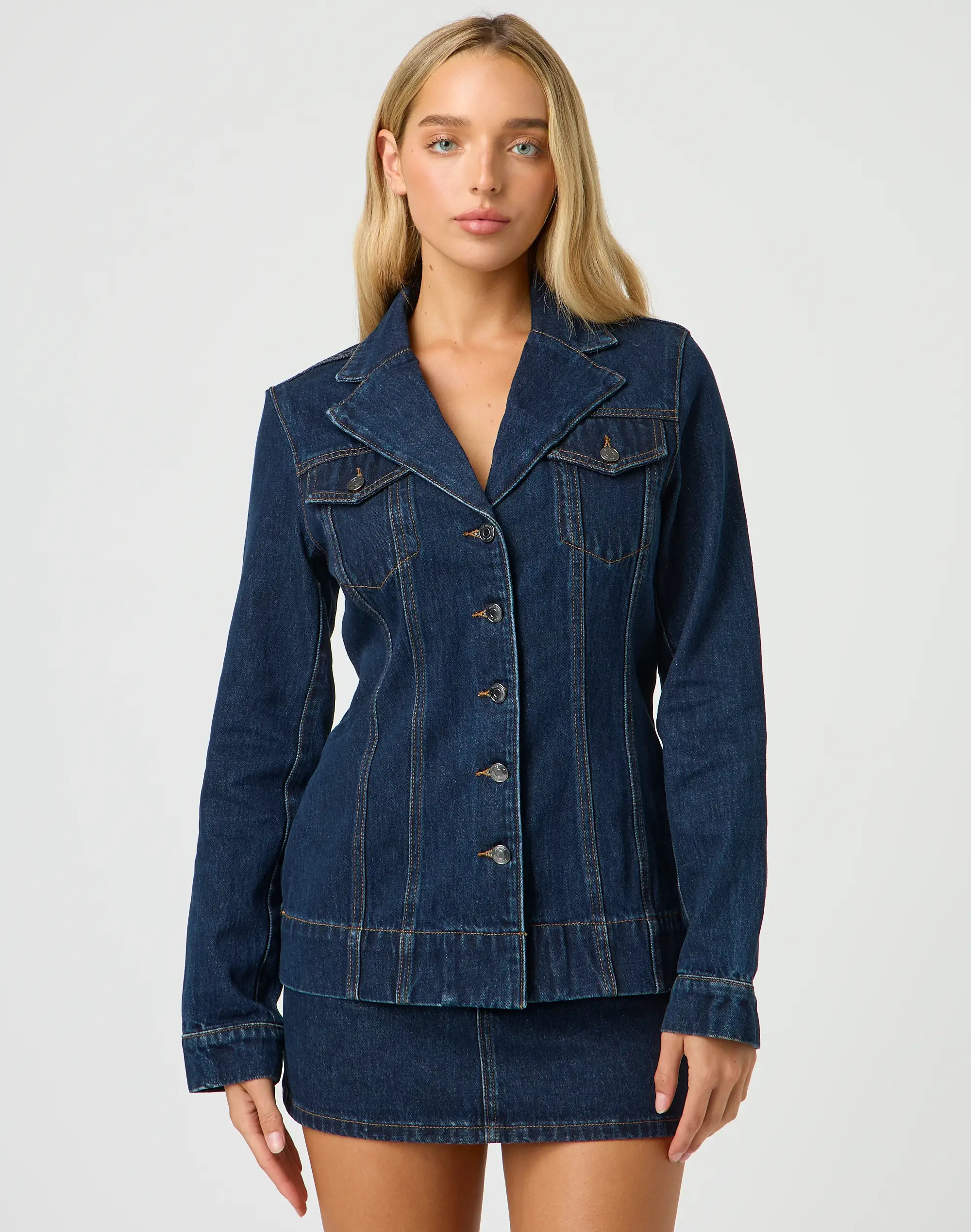 Fitted Denim Jacket | Glassons (Australia)