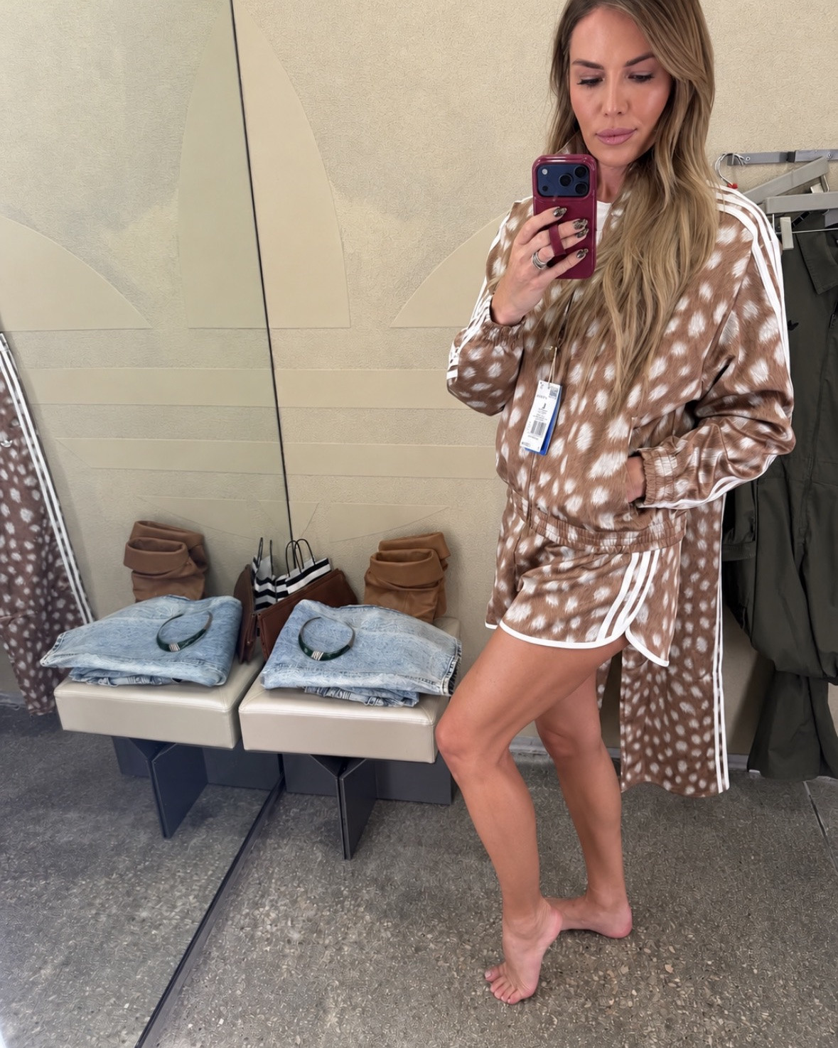 Adidas is running a sale of 30% off right now with code EXTRA. 

I am OBSESSED with these! Fawn is going to be all over this fall. 🤎

#LTKootd #LTKTall #LTKOver40